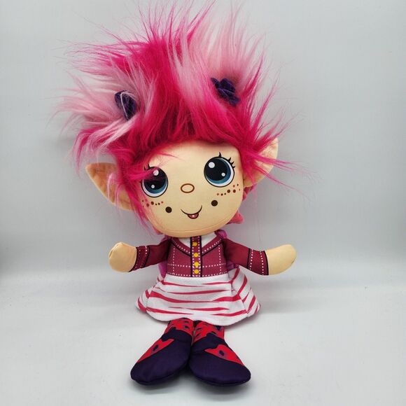 Flip Zee Trolls Pretty in Pink 2-in-1 Reversible Plush Doll Soft Cuddly Fleece - Picture 3 of 11